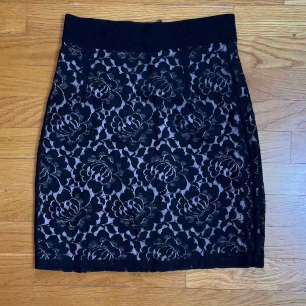 Mini Black Lace Skirt